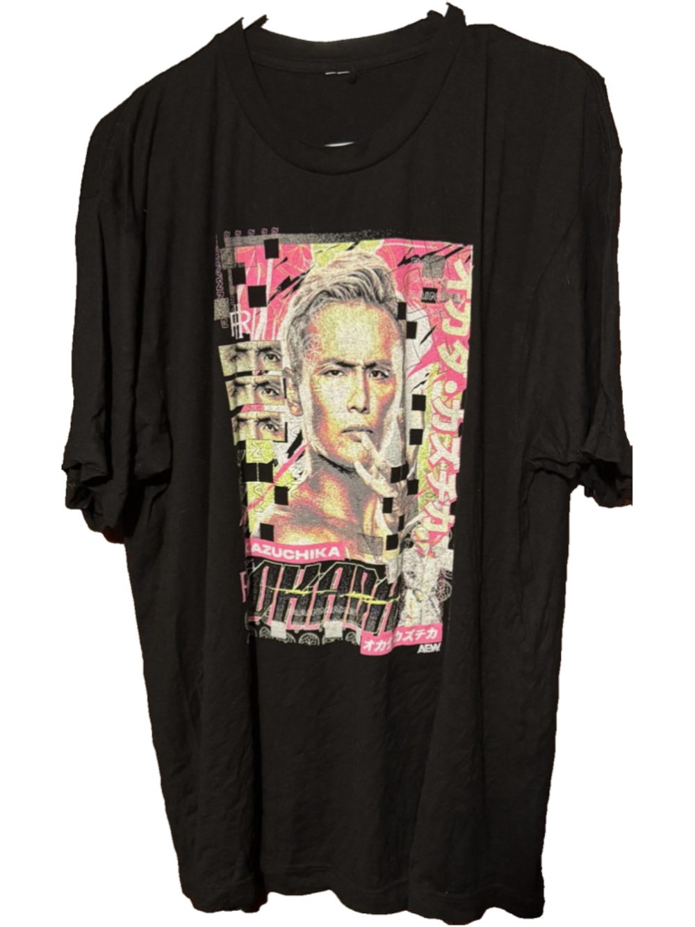 Kazuchika Okada AEW Wrestling T Shirt Men's Size XL (?) Black NJPW IWGP